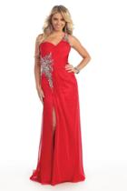 May Queen - Mesmerizing One Shoulder Sweetheart Ruched And Jeweled A-line Dress Mq1011