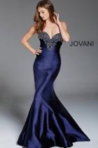 Jovani - 48935 Strapless Embellished Mermaid Dress