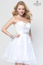Alyce Paris - 1137 Floral Embroidered Sweetheart A-line Dress
