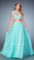 La Femme - 22387 Two Piece Illusion Jewel A-line Dress