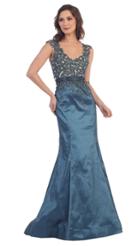 Embellished Lace Applique Sweetheart Mermaid Dress