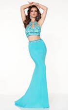 Panoply - 14804 Illusion Halter Trumpet Gown