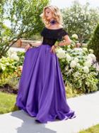 Clarisse - 3582 Off Shoulder Lace Pleated Gown