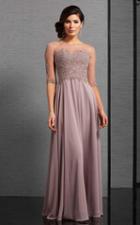 Clarisse - 6306 Embellished Illusion Lace Evening Gown