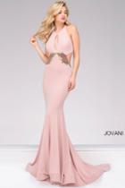 Jovani - Fitted Jersey Prom Dress 49374