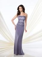 Montage By Mon Cheri - 214942 Long Dress In Delphinium