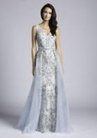 Lara Dresses - 33630 Sleeveless Beaded Gown With Open Overskirt