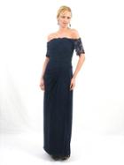 Daymor Couture - Ruched Off Shoulder Evening Dress 1017