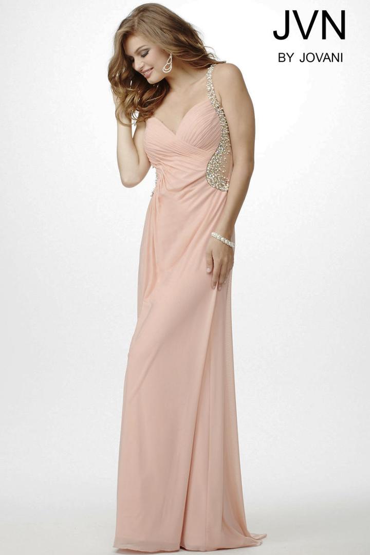 Jovani - Ruched Sweetheart With Illusion Back Evening Dress Jvn93844