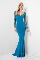 Terani Evening - Embellished Longsleeve Mermaid Evening Dress 1622m1797