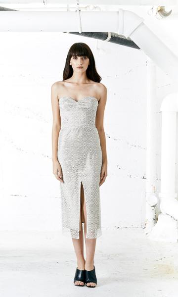 Again Collection - Winston Strapless Dress In White