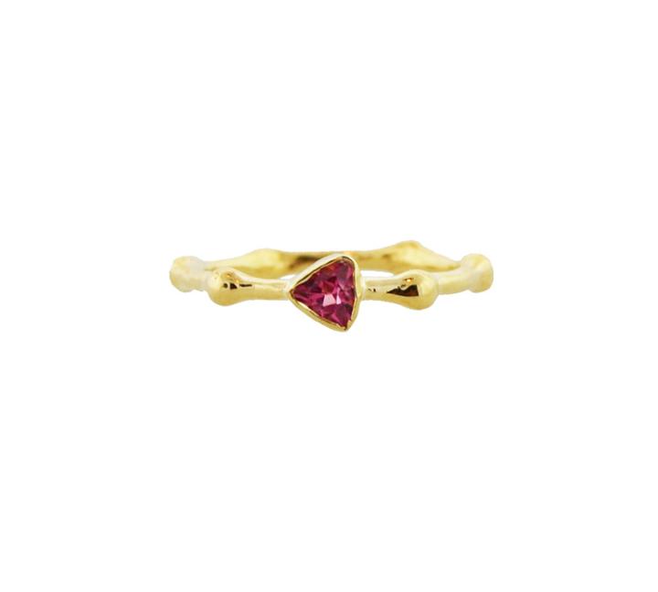 Mabel Chong - Golden Modern Bamboo Ring