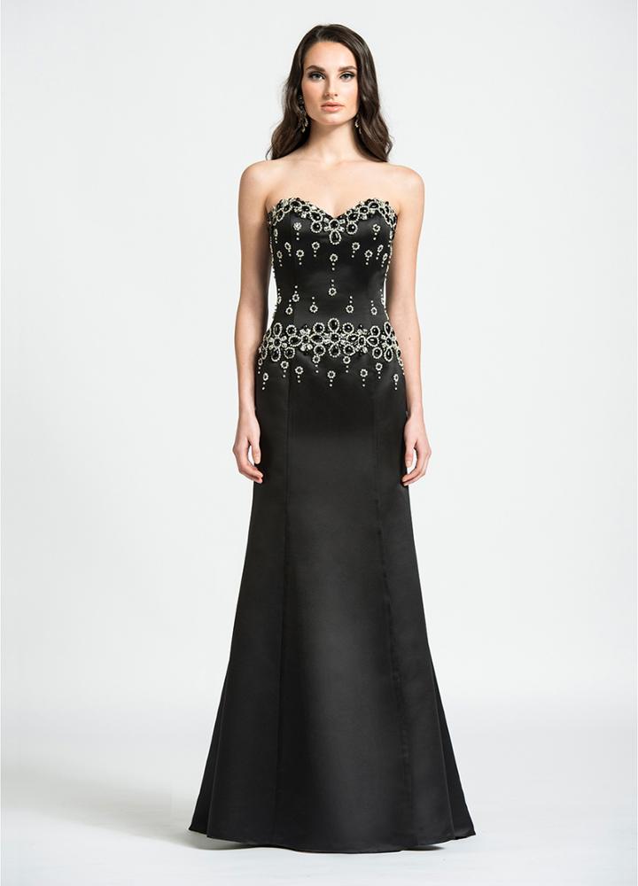 Ashley Lauren - 1009 Rhinestone Beaded Sweetheart Trumpet Dress