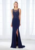 Cameron Blake - 118686 Beaded Sleeveless Jersey Mermaid Gown