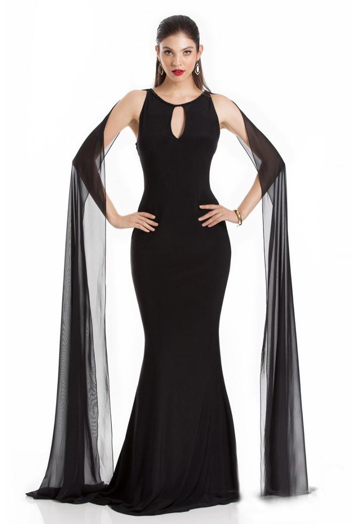 Terani Couture - 1611e0164a Beaded Bateau Neck Sheath Dress