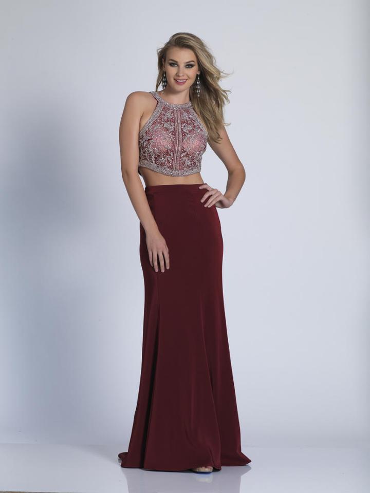 Dave & Johnny - A5328 Embellished Halter Sheath Dress
