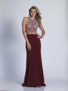 Dave & Johnny - A5328 Embellished Halter Sheath Dress