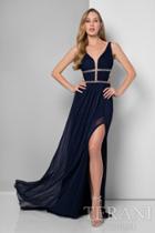 Terani Prom - Lavish Shirred Sheath Gown With Gilded Details 1712p2535