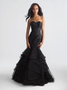 Madison James - 18-627 Strapless Sequined Mermaid Gown