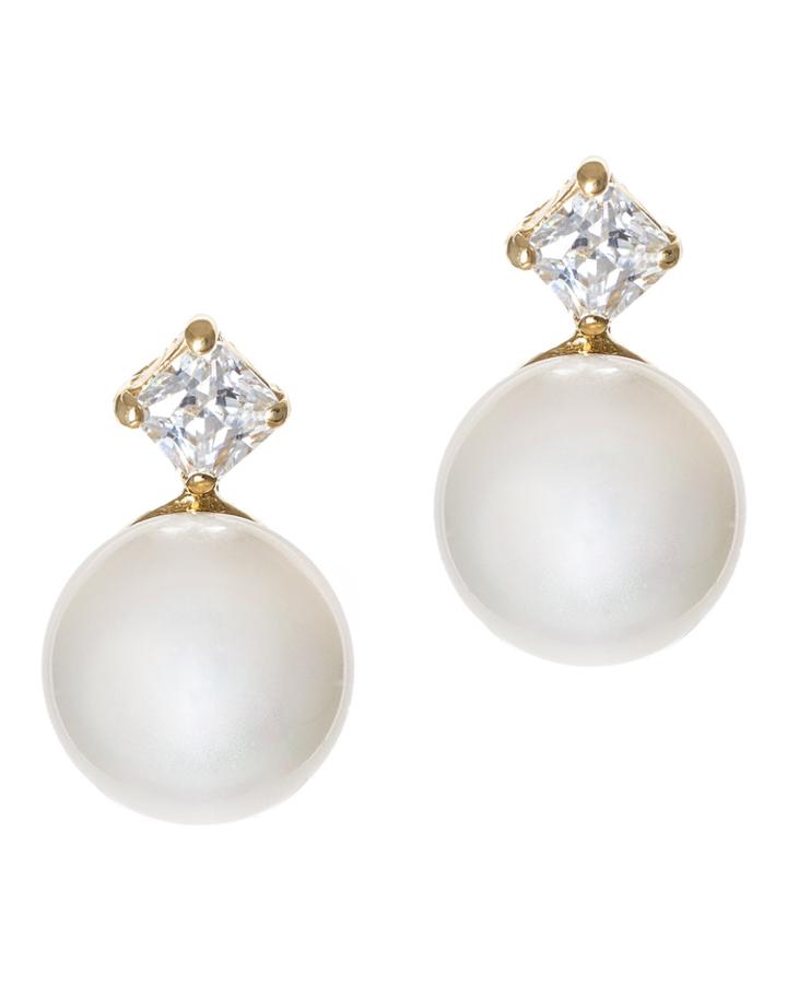 Jarin K Jewelry - Petite Pearl And Cz Earrings