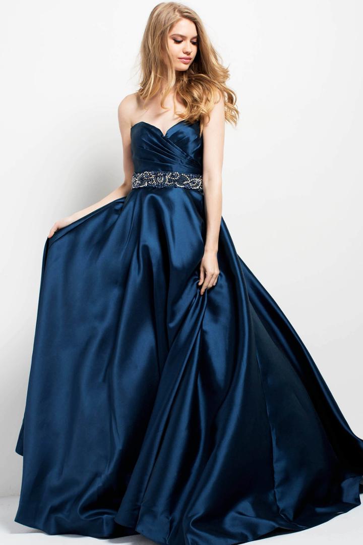 Jovani - 42915 Strapless Pleated Bodice Gown