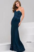 Jovani - Beautiful Fit And Flare Prom Dress In Ruched Bodice 41722