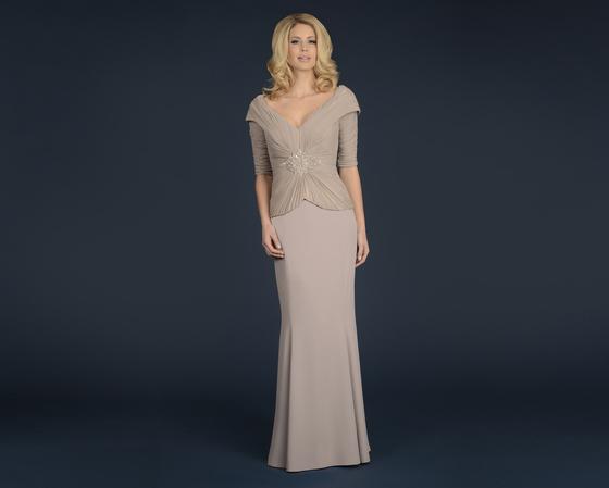 Daymor Couture - Stretch Off Shoulder Tulle Evening Gown 61002