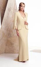 Montage By Mon Cheri - 26903 Long Dress In Bisque