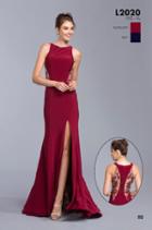 Aspeed - L2020 Bedazzled Bateau Fitted Prom Dress
