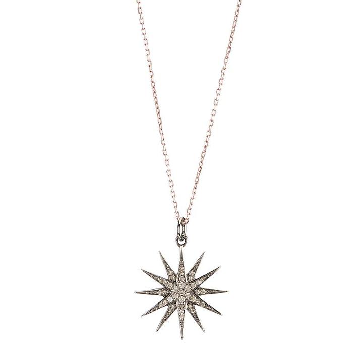 Ashley Schenkein Jewelry - Brooklyn Small Starburst Diamond Necklace