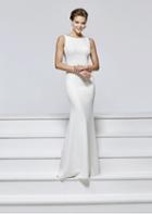 Tarik Ediz - 93152 Slim Fitting Bateau Sheath Dress