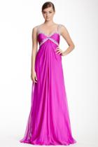 La Femme - 17941 Amazingly Glittering Empire Waist Evening Gown