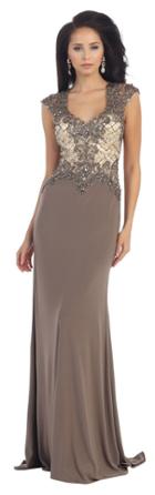 Marvelous Long Cap Sleeve Fitted Dress