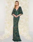 Mac Duggal Couture - 4574d Embellished V-neck Sheath Dress