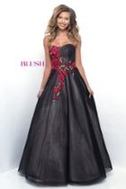 Blush - Floral Embroidered Sweetheart Ball Gown 5605