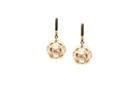 Tresor Collection - Rose Quartz Sphere Ball Earrings In 18k Yellow Gold