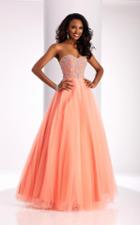 Clarisse - 3012 Crystal Studded Strapless Sweetheart Gown