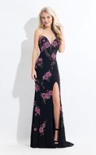 Rachel Allan - 6203 Strapless Floral Ornate Sheath Gown