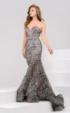 Jovani - 33231 Strapless Embellished Fitted Gown