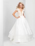 Clarisse - 350 Cap Sleeved Lace And Organza Ballgown