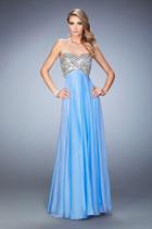 La Femme - 22334 Interweaved Ornate Sweetheart A-line Dress