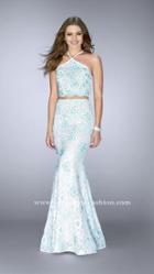 La Femme - Beautiful Halter Neck Two Piece Lace Dress 24637