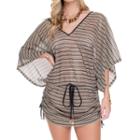 Luli Fama - Desert Babe Cabana V-neck Dress In Black (l469976)