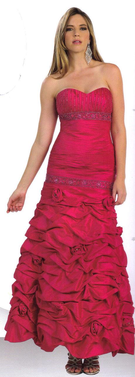 Strapless Crystal Beaded Sweetheart Long Gown