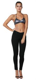 Model Citizen - Racer Sequin Bralette Nine Iron Matte