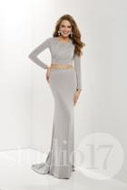 Studio 17 - 12665 Two-piece Jewel Ornate Long Sleeve Gown