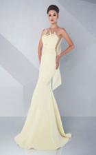 Mnm Couture - Illusion Jewel Neck Trumpet Dress G0614