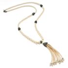Ben-amun - Pearl And Crystal Tassel Necklace
