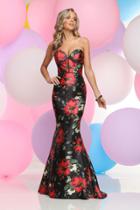 Zoey Grey - Strapless Multi-color Mermaid Gown 31041