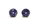 Tresor Collection - Tanzanite And Diamond Earring In 18k Yellow Gold